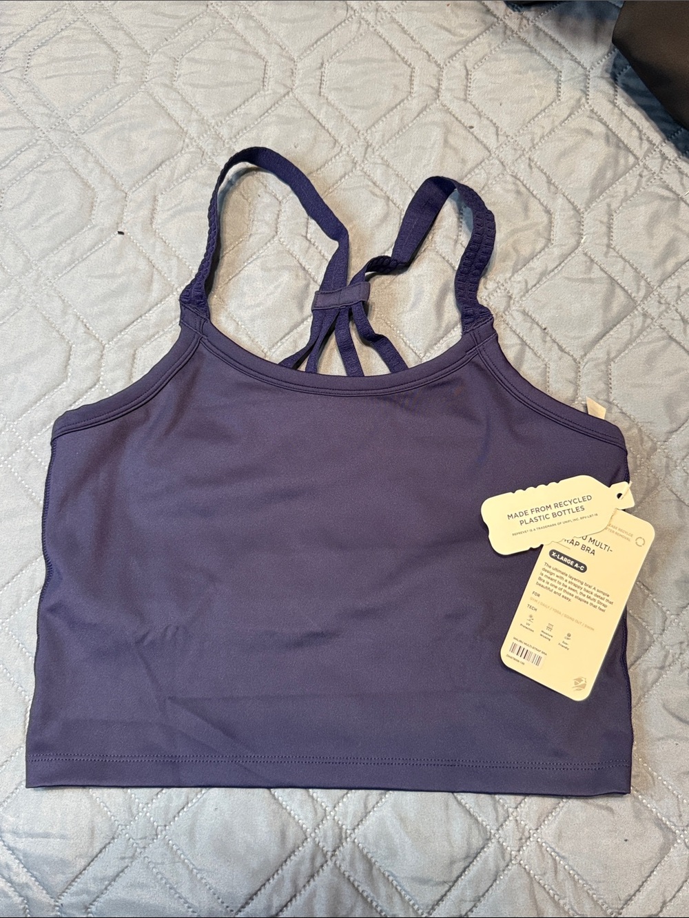 Navy blue Strappy Sports Bra Crop Top - Women Intimates & Sleepwear